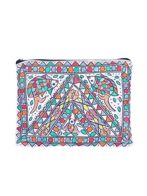 white cotton regular pouch - 14497348 - Standard Image - 1
