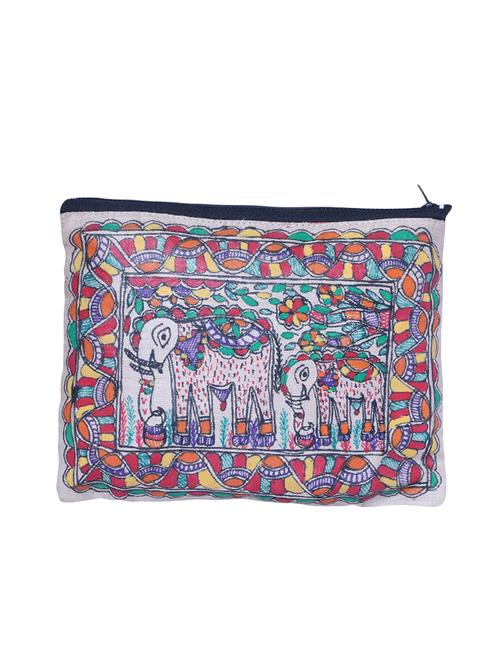 beige cotton regular pouch - 14497350 - Very Small Image - 1