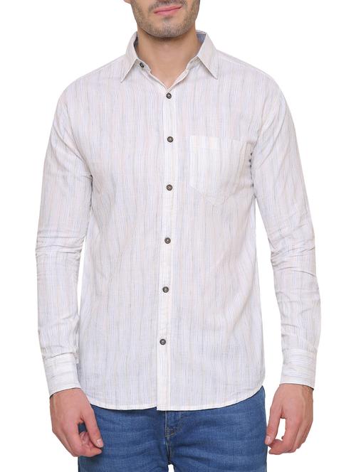 white cotton casual shirt - 14497356 - Very Small Image - 1
