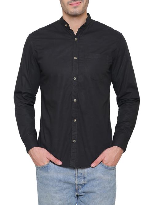 black cotton casual shirt - 14497364 - Very Small Image - 1