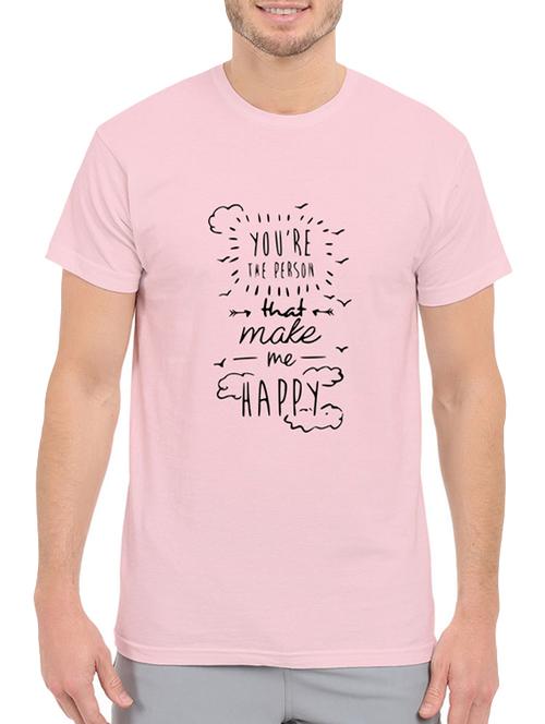 pink cotton chest print tshirt - 14497454 - Standard Image - 1
