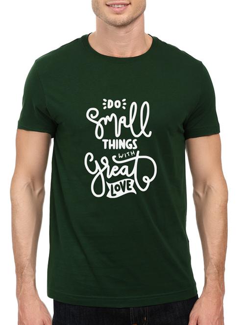 green cotton chest print tshirt - 14497507 - Standard Image - 1