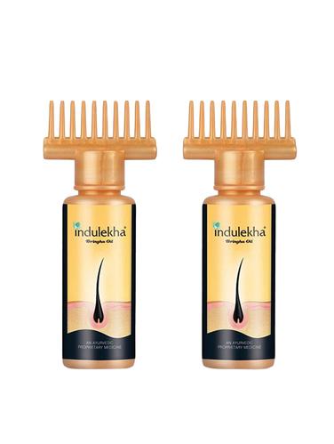 Indulekha Bringha Selfie Bottle (Pack of 2)) Hair Oil (100 ml) - 14497552 - Very Small Image - 1
