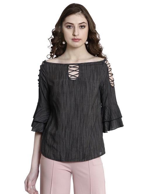 Dark Grey Solid top - 14497718 - Standard Image - 1