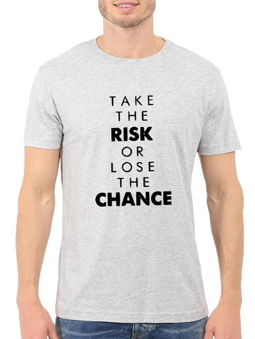 grey cotton front print t-shirt - 14497739 - Standard Image - 1