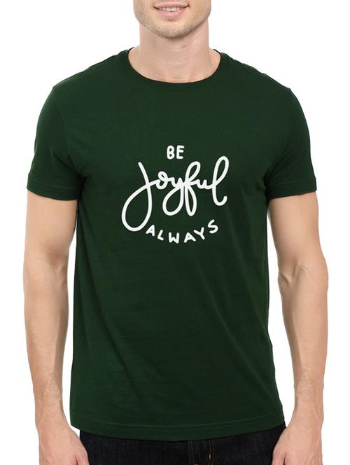 green cotton chest print tshirt - 14497741 - Standard Image - 1