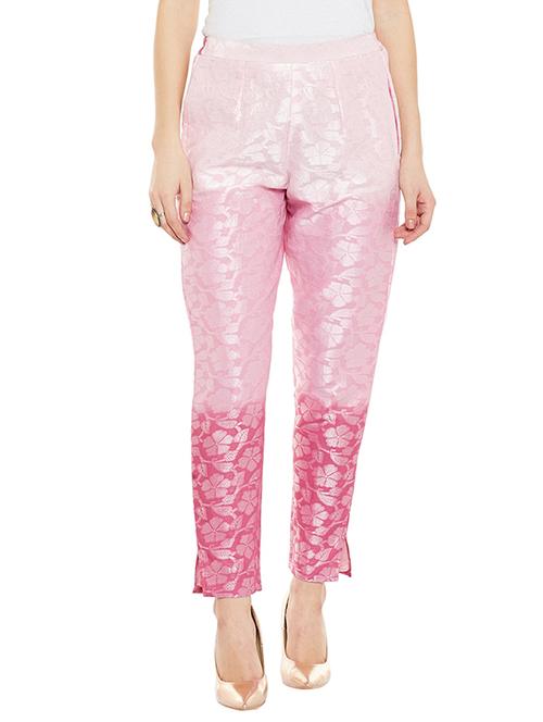 pink cotton cigarette pant - 14497799 - Very Small Image - 1