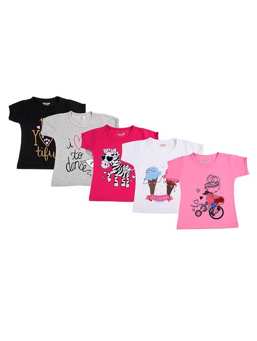 set of 5 multi colored cotton tees - 14498040 - Very Small Image - 1