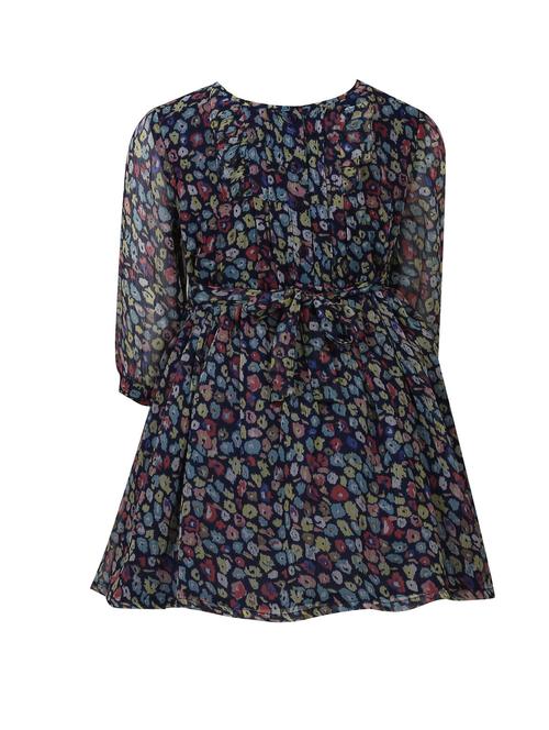 blue polyester frock - 14498078 - Standard Image - 1