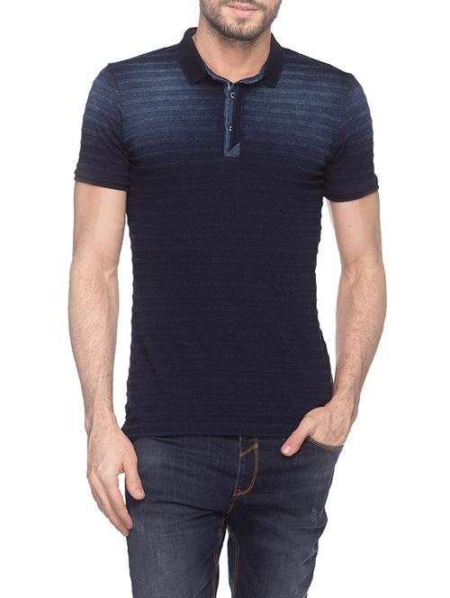 navy blue cotton t-shirt - 14498105 - Very Small Image - 1