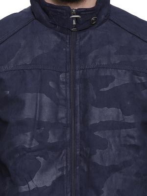 blue printed leather biker jacket - 14498213 - Standard Image - 4