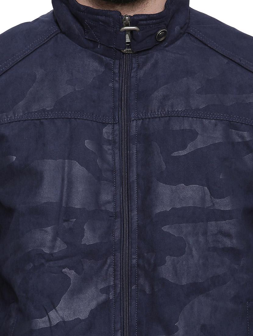 blue printed leather biker jacket - 14498213 - Zoom Image - 4