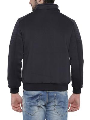 navy blue printed casual jacket - 14498222 - Standard Image - 3