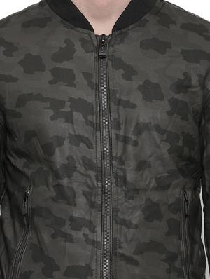 green printed biker jacket - 14498224 - Standard Image - 4