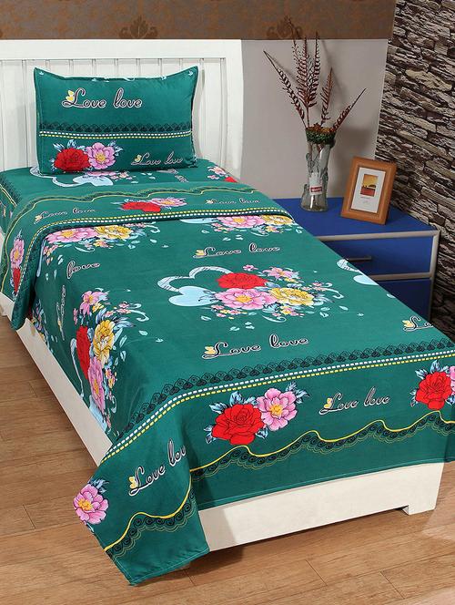 Floral Print single bedsheet - 14498294 - Very Small Image - 1