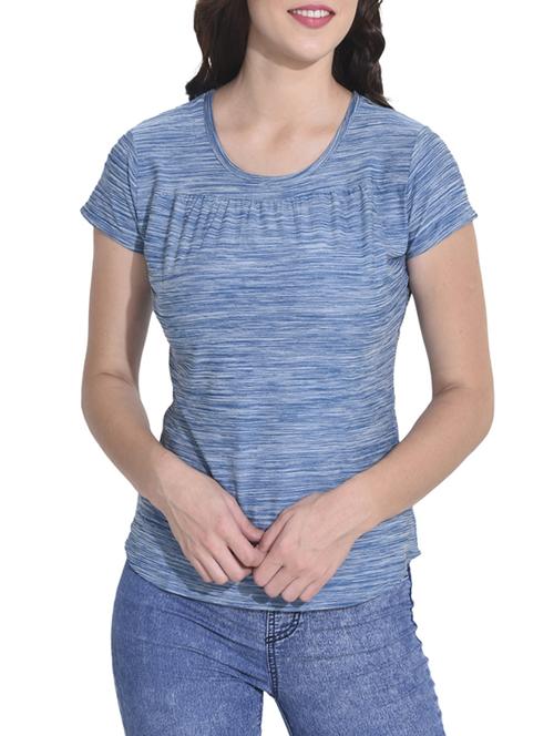 blue poly jersey top - 14498404 - Very Small Image - 1