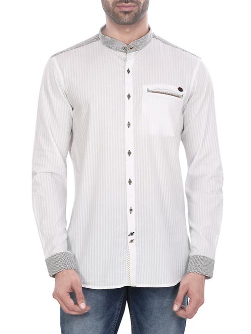 white cotton casual shirt - 14498517 - Very Small Image - 1