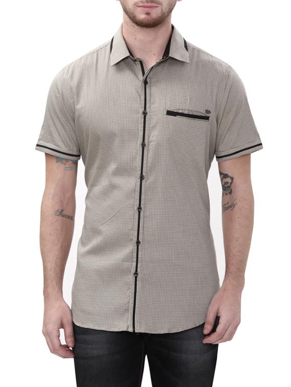 grey cotton casual shirt - 14498542 - Zoom Image - 1
