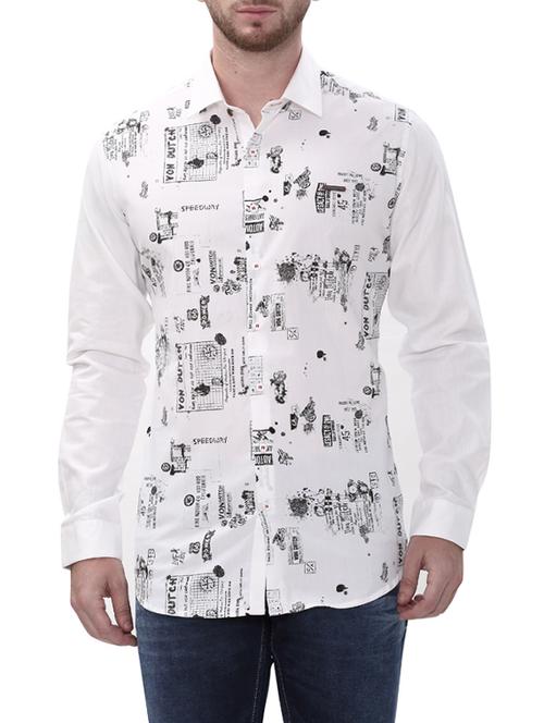 white cotton casual shirt - 14498570 - Standard Image - 1