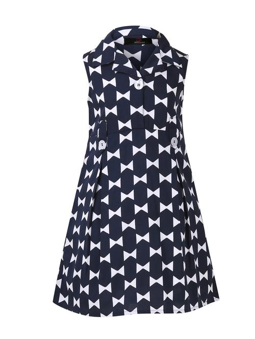 navy blue polyester frock - 14498586 - Standard Image - 1