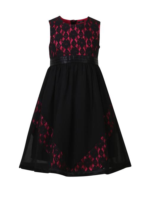 black polyester frock - 14498587 - Standard Image - 1
