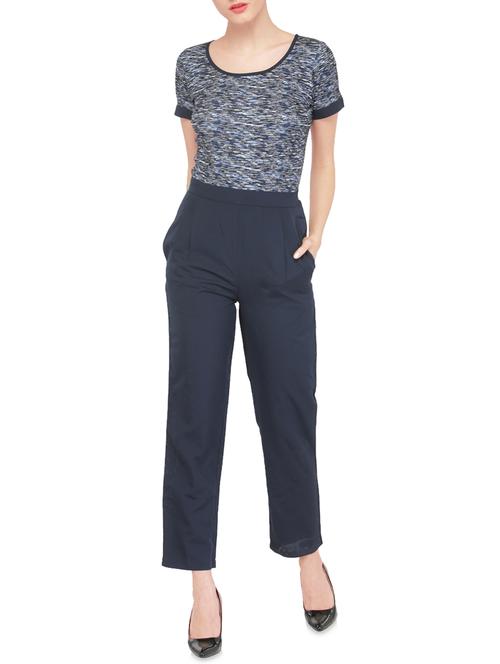 navy blue full leg jumpsuit - 14498604 - Very Small Image - 1