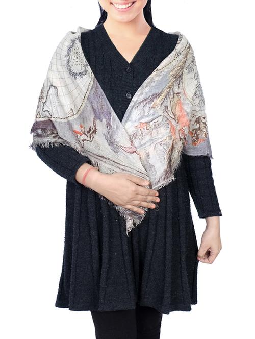 multi colored woolen stole - 14498825 - Very Small Image - 1