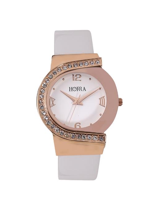 Horra PB817FLW14 Reina White Dial Analog Watches For Women - 14499199 - Very Small Image - 1