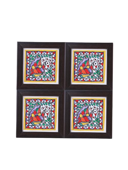 madhubani handpainted coasters set - 14499382 - Standard Image - 1