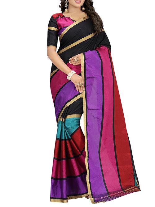 multi colored cotton woven saree with blouse - 14499409 - Very Small Image - 1