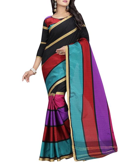 multi colored cotton woven saree - 14499411 - Very Small Image - 1