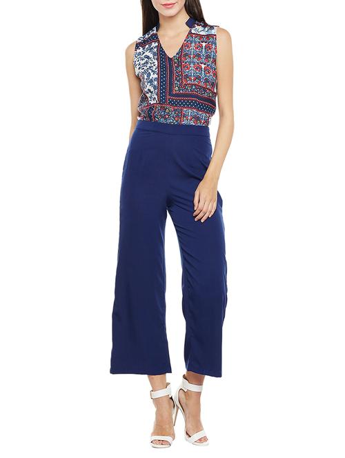 blue full leg jumpsuit - 14499598 - Very Small Image - 1