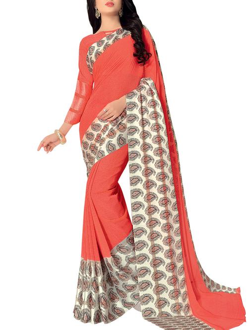 paisley bordered saree with blouse - 14499755 - Very Small Image - 1