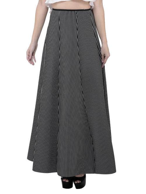 black striped flared skirt - 14500981 - Very Small Image - 1
