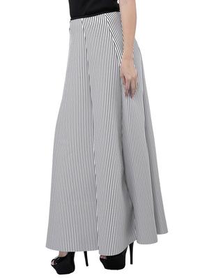white striped flared skirt - 14500982 - Standard Image - 2