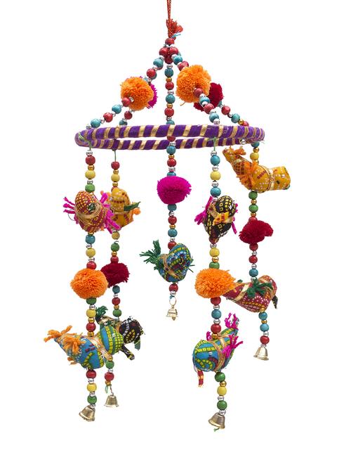 Valmont multicolor parrot latkan with pompom or door hanging - 14500997 - Very Small Image - 1