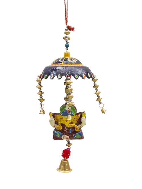 Valmont handicraft Rajasthani Latkan or Traditional Hanging-Lord Ganesha hanging for wall decoration and showpiece - 14501003 - Very Small Image - 1