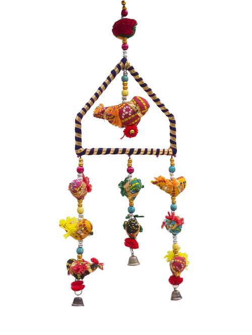 Valmont multicolor parrot latkan or door hanging - 14501004 - Very Small Image - 1