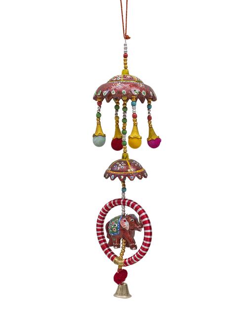 Valmont multicolor elephant latkan or door hanging - 14501005 - Very Small Image - 1