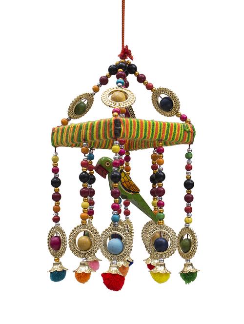 Valmont multicolor parrot latkan or door hanging - 14501006 - Very Small Image - 1