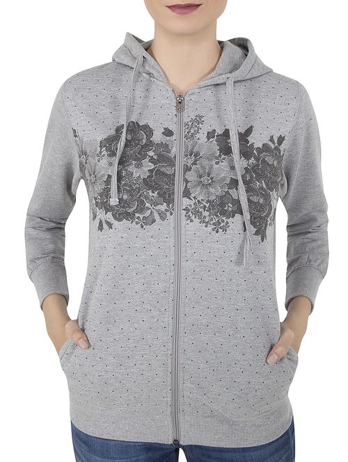 grey hooded sweatshirt - 14501280 - Standard Image - 1