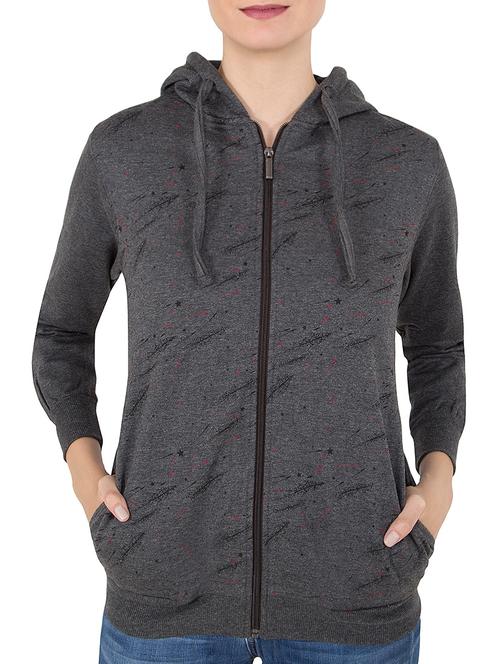 grey hooded sweatshirt - 14501281 - Standard Image - 1