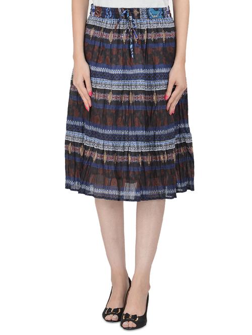Multicolored flared skirt - 14501361 - Very Small Image - 1