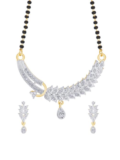 CZ Collection Mangalsutra With Earrings For Women - 14501529 - Very Small Image - 1