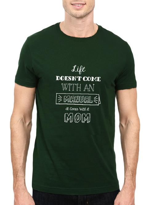 green cotton chest print tshirt - 14501607 - Standard Image - 1