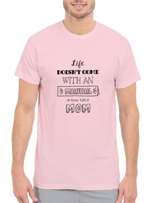 pink cotton chest print tshirt - 14501610 - Standard Image - 1