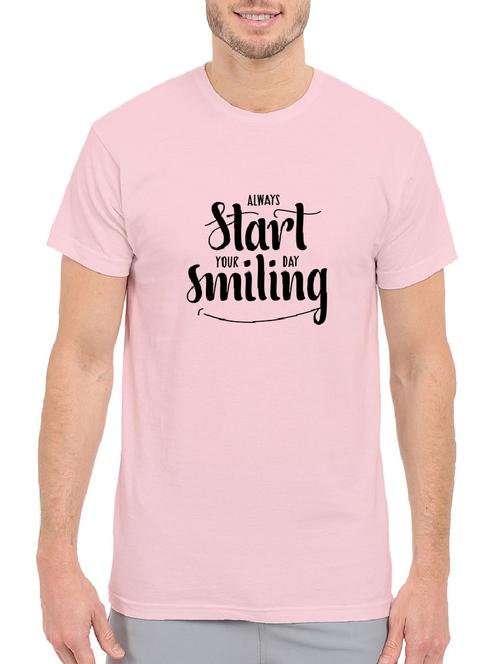 pink cotton chest print tshirt - 14501628 - Standard Image - 1