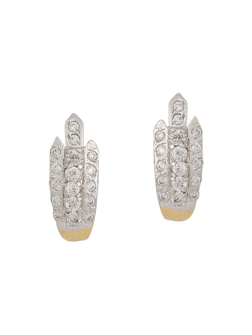 white metal studs earring - 14501988 - Zoom Image - 1