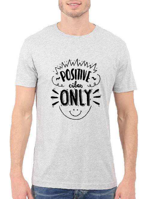grey cotton chest print tshirt - 14502016 - Standard Image - 1