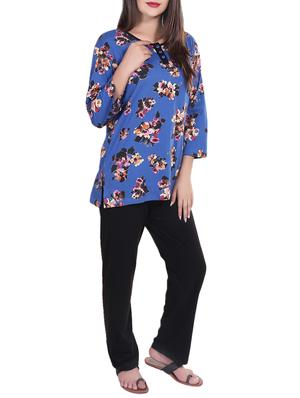floral tee with pajama set - 14502074 - Standard Image - 2